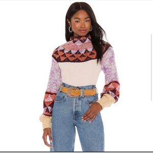 1298 🔴NWT Free People Femme Combo Knit Sweater Top. Sz Various